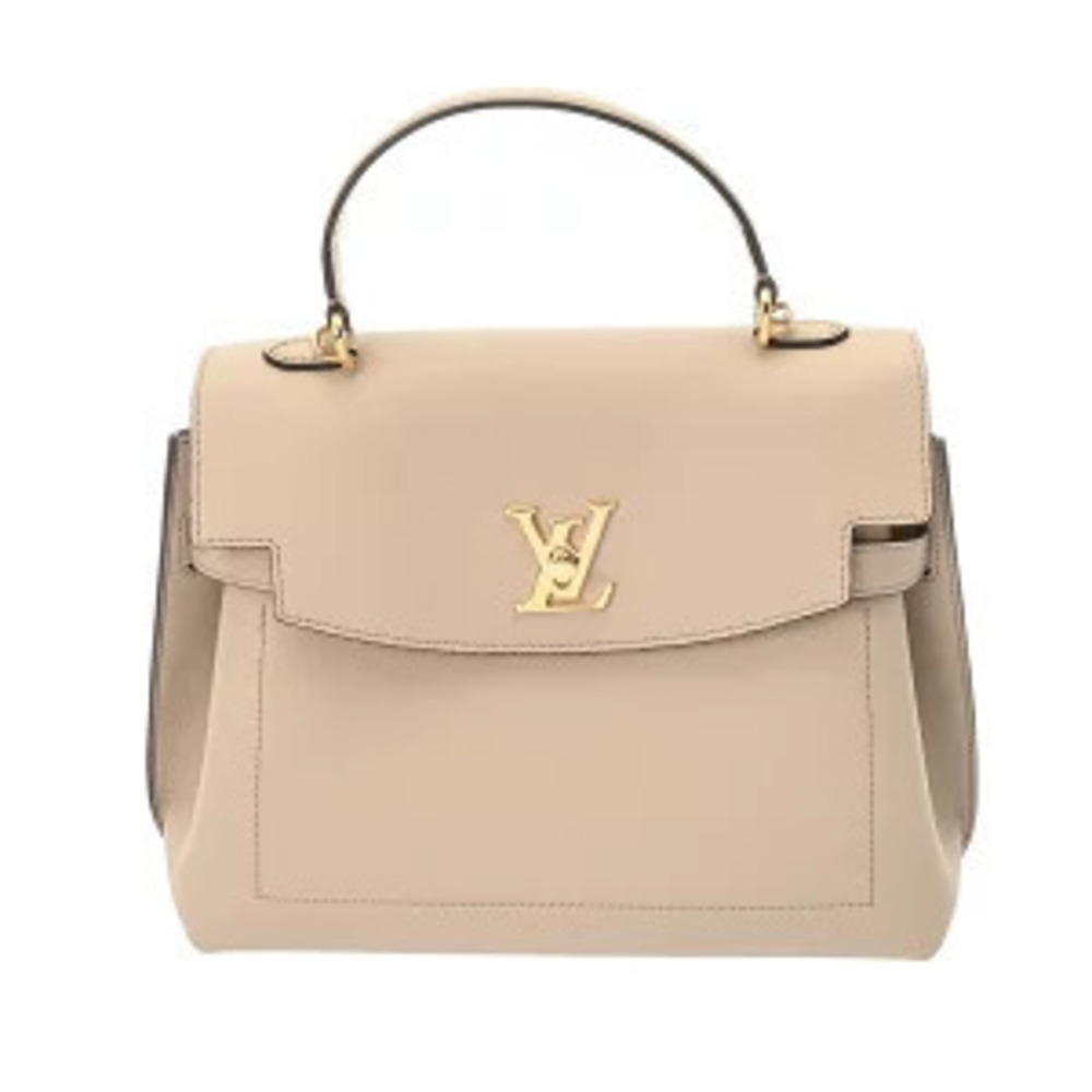 Louis Vuitton Lockme Ever Greige Gray Calf Leather Handbag
